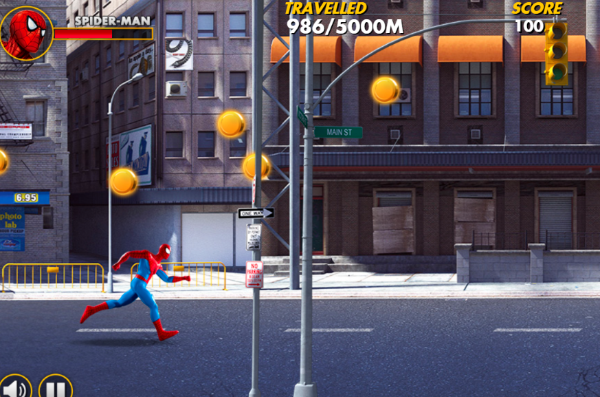 spider-man web slinger run