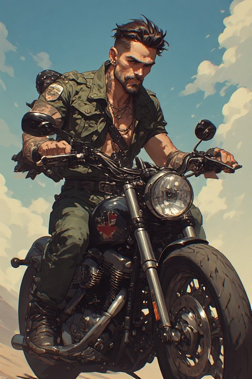 burt on a bike